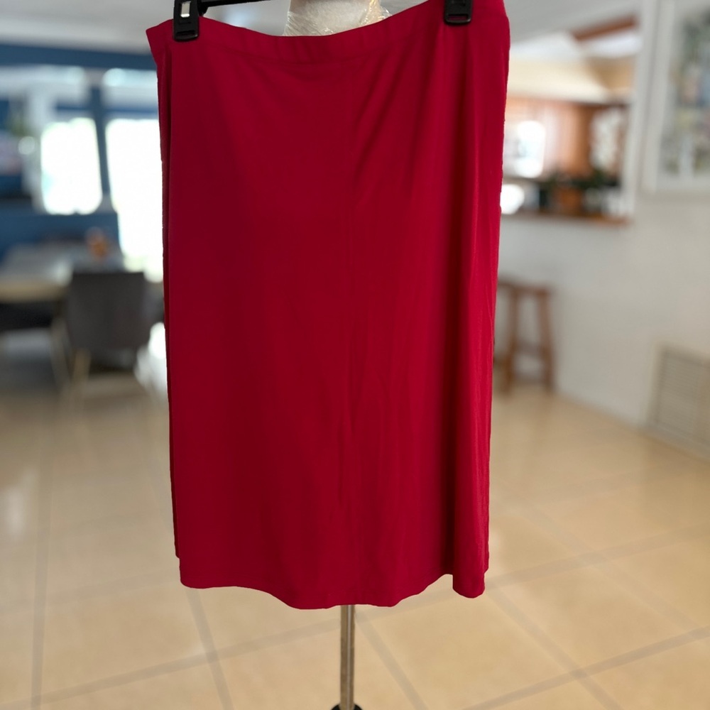 Merona Red Asymmetrical Pencil Skirt Cocktail